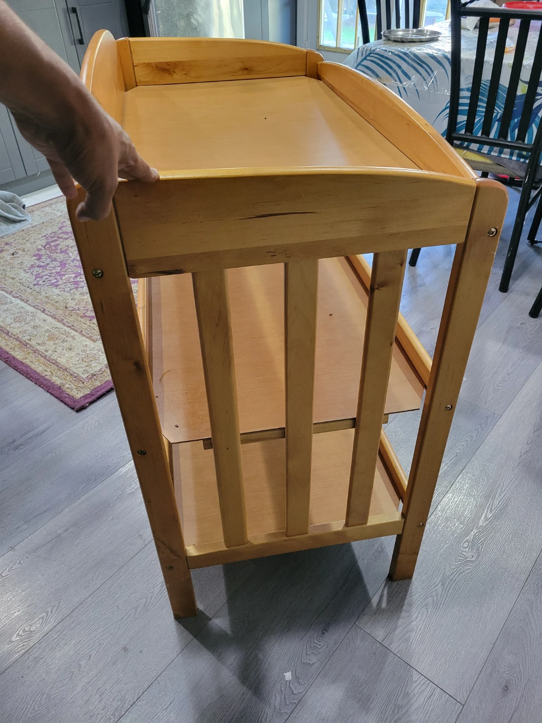 Wooden Changing Table with Shelves - photo 2