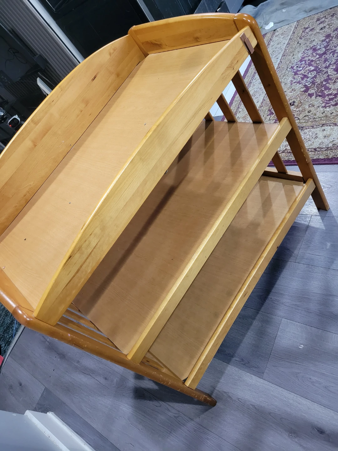 Wooden Changing Table with Shelves - photo 4