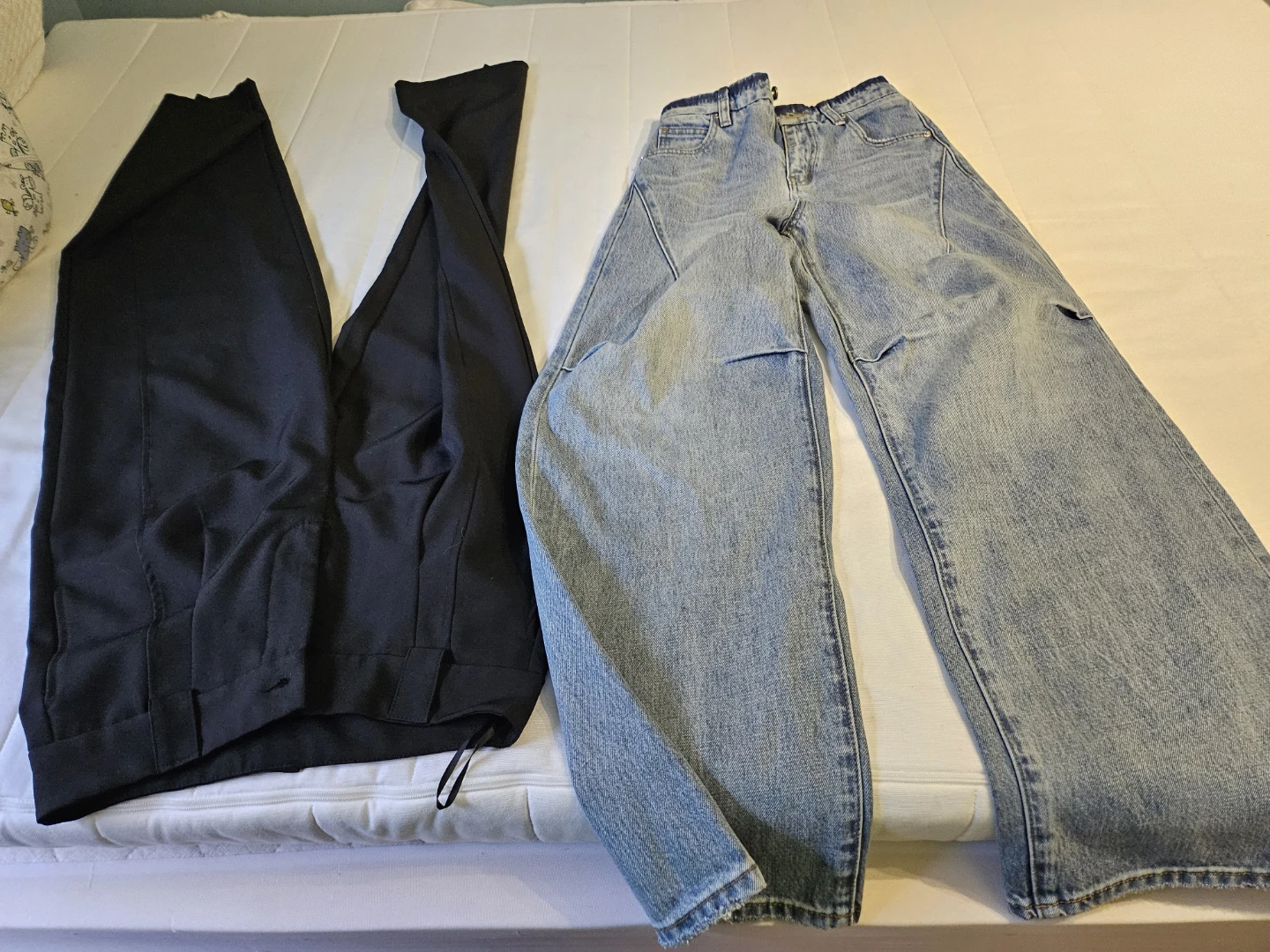 Size 27,  Bundle of Black Wide-Leg Pants and wide jeans
