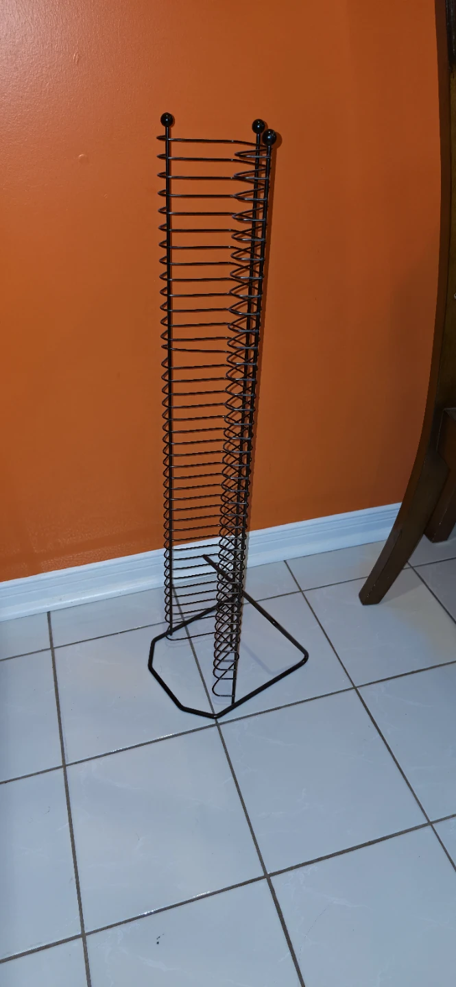 Tall Black Metal Media Rack
