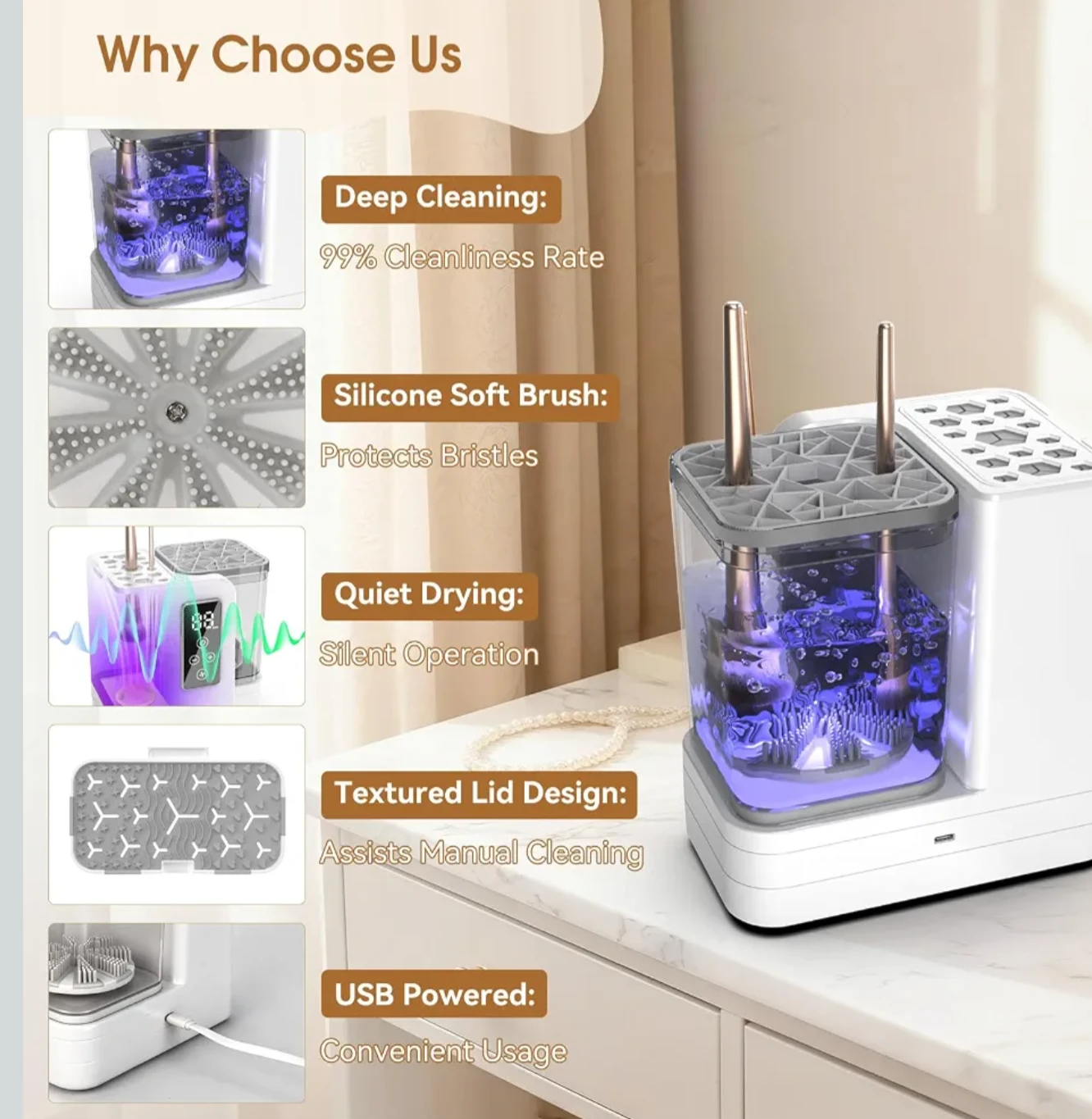 Makeup Brush Cleaner & Dryer  5-in-1 - photo 3