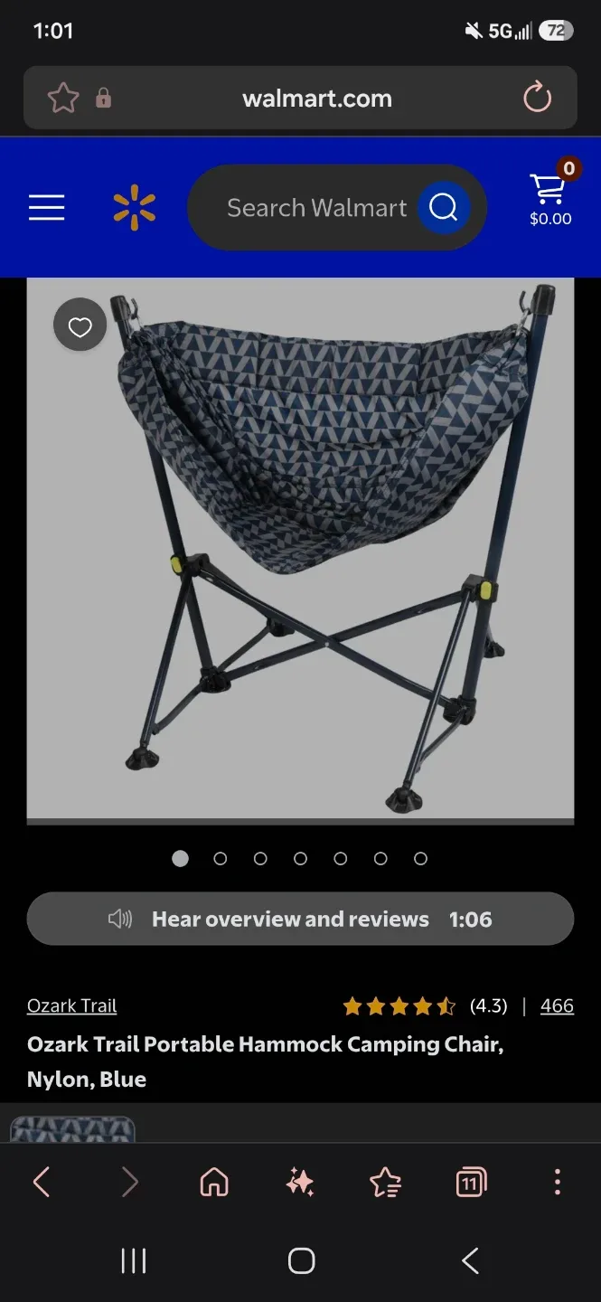 Ozark Trail Hammock Camping Chair - Blue