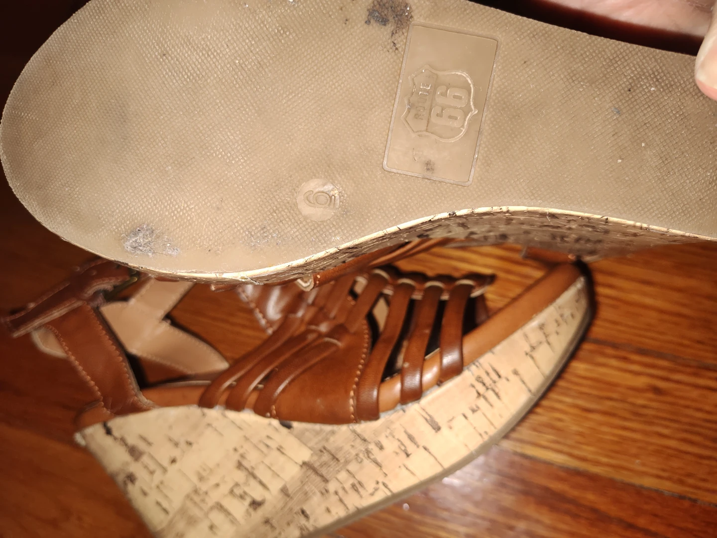 Brown Wedge Sandals Size 6 - photo 3