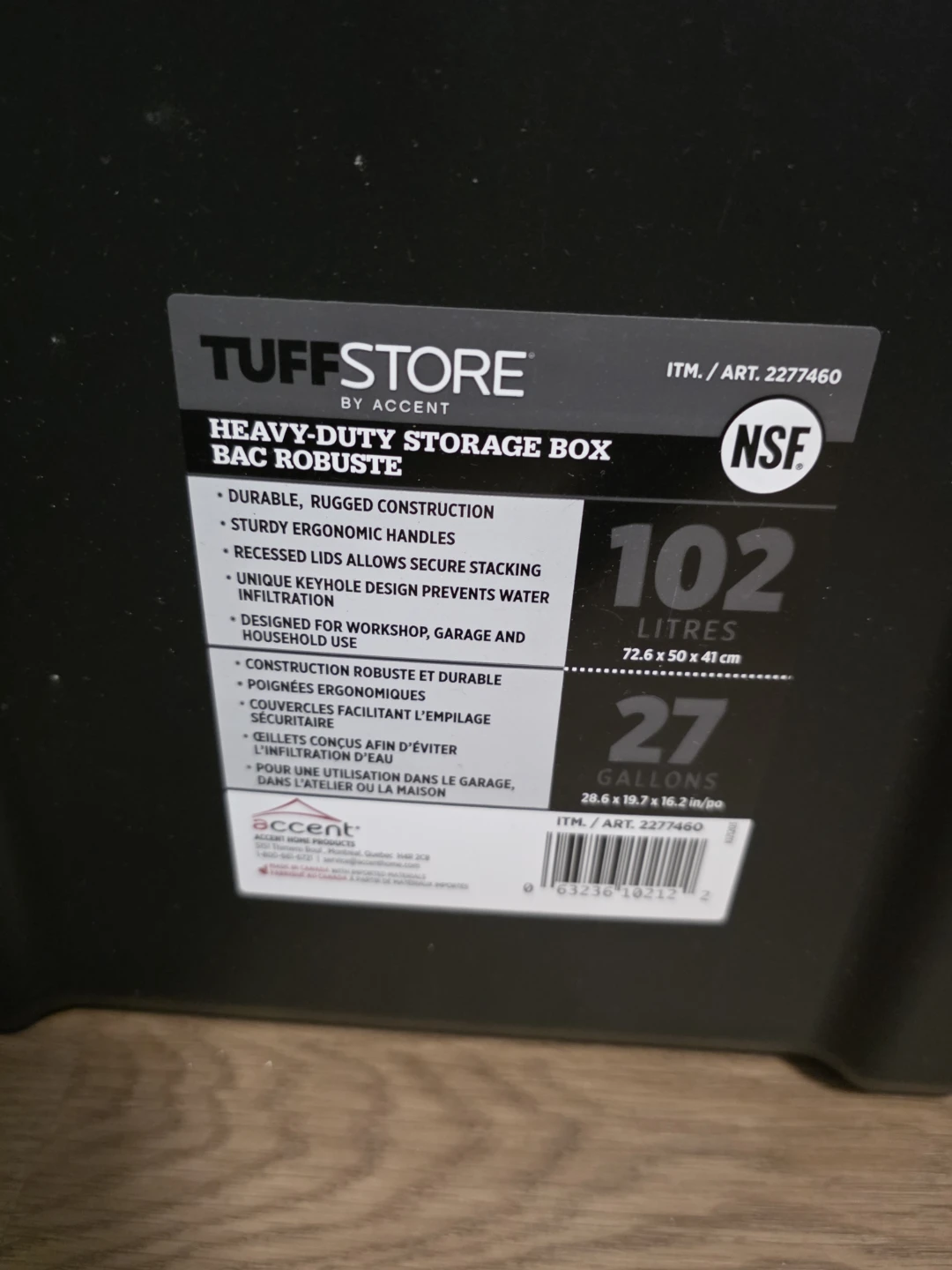 TuffStore Heavy-Duty Storage Box