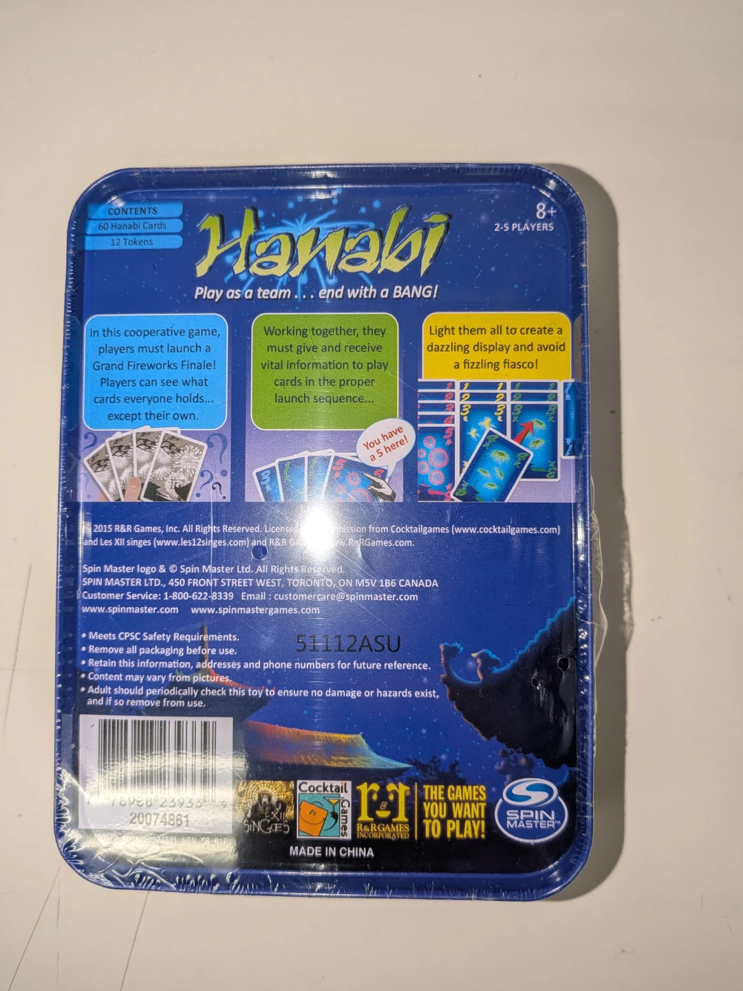 Hanabi Card Game Tin - Spin Master - photo 2