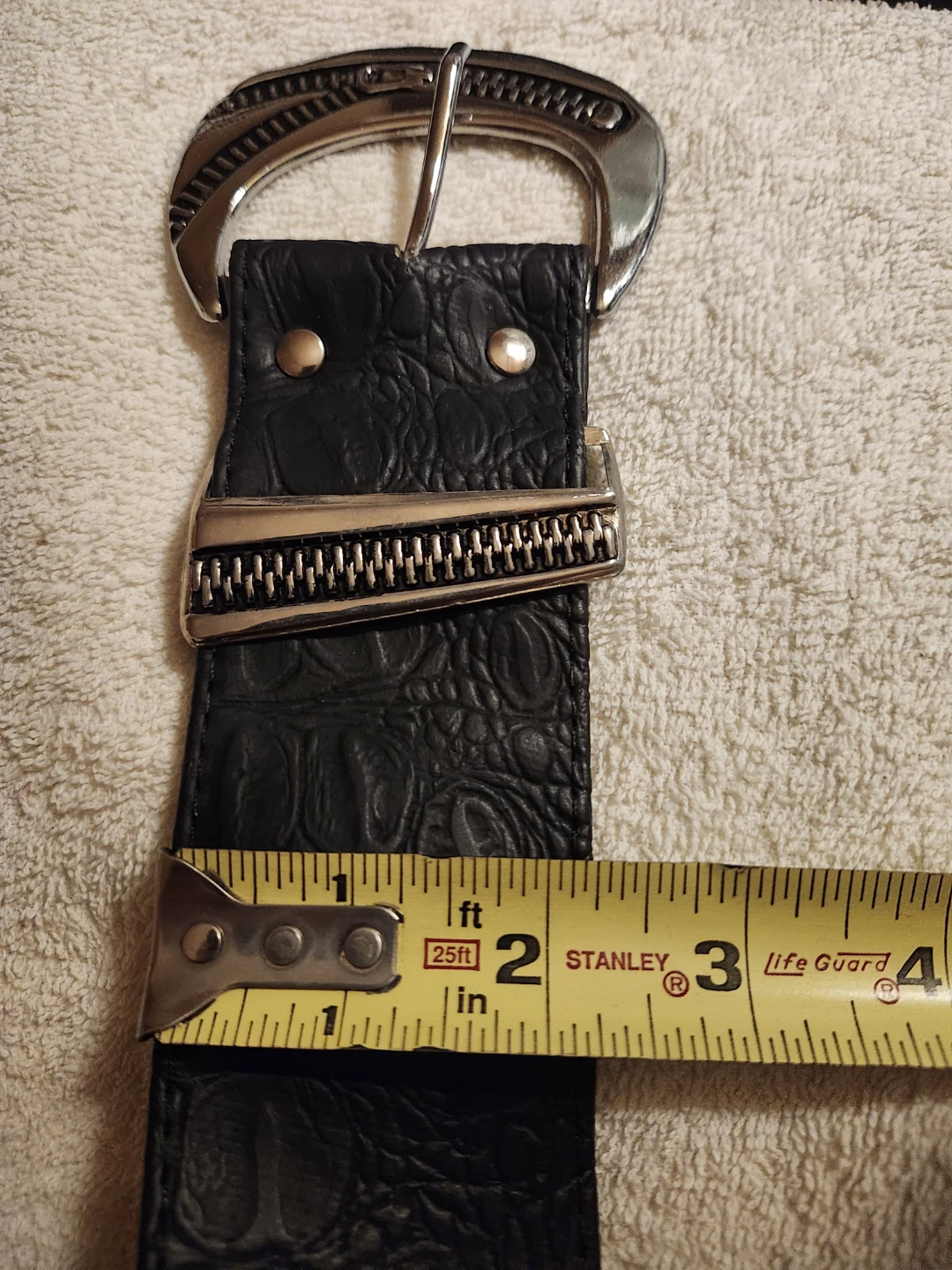 Black leather womens belt - photo 3