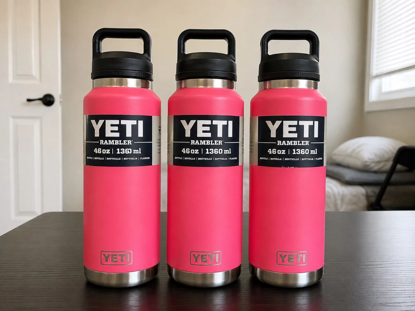 Three YETI Rambler 46oz Water Bottles
