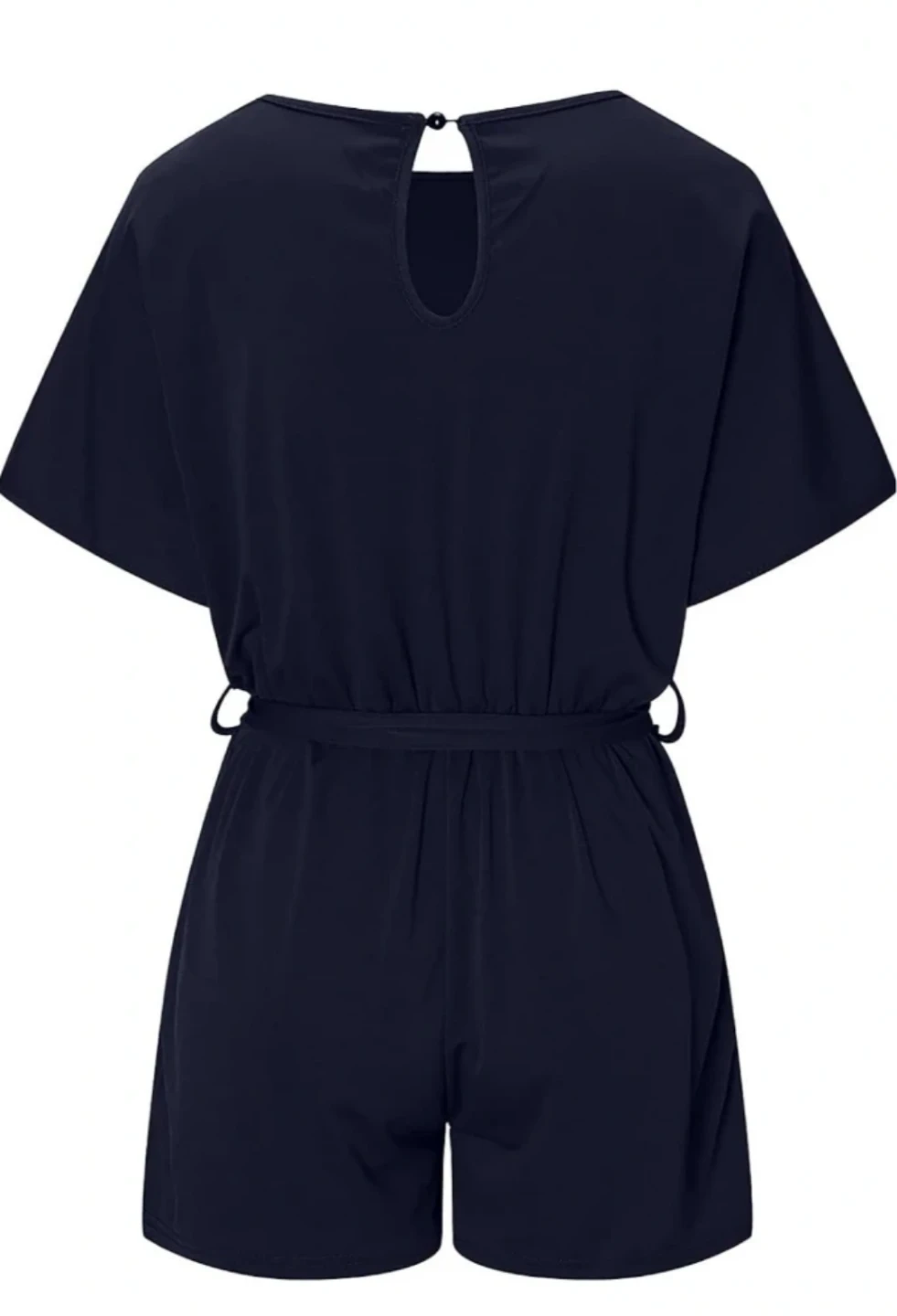 Navy Blue Short Sleeve Tie-Waist Romper...Vguc - photo 5