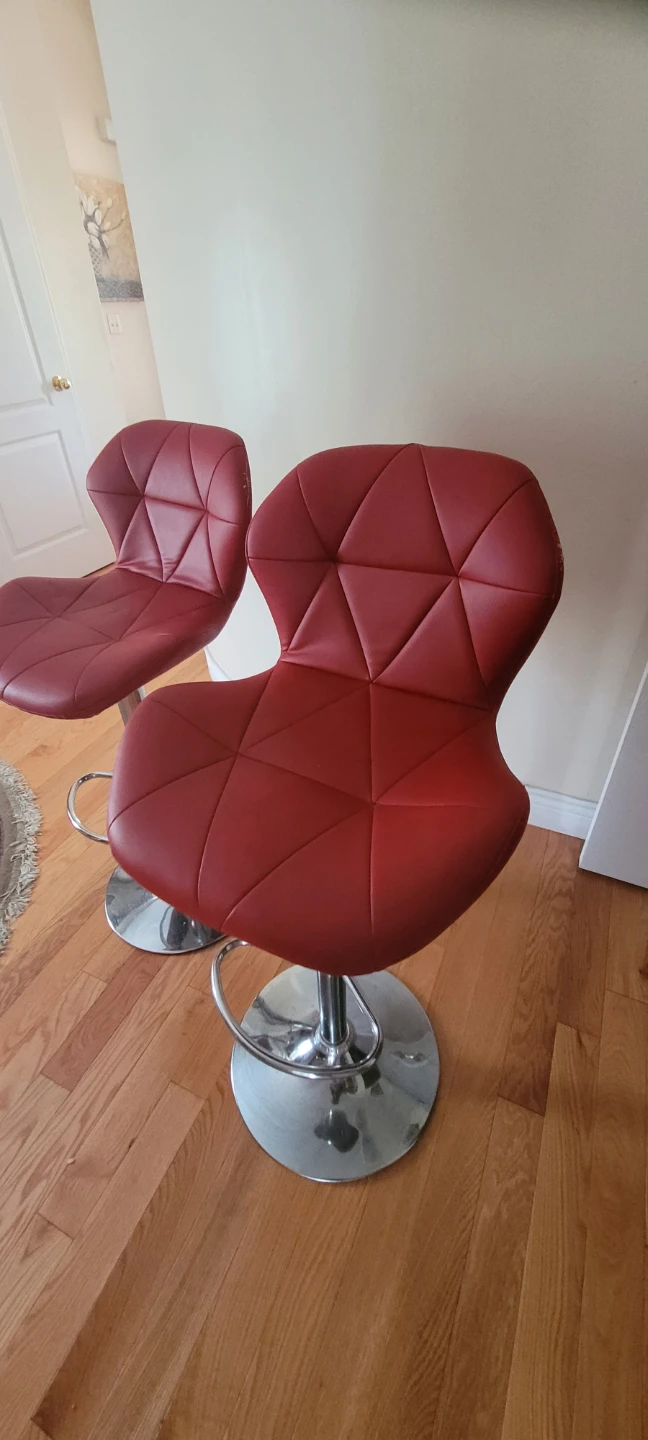 Pink Adjustable Bar Stools – $80 for Both - photo 2