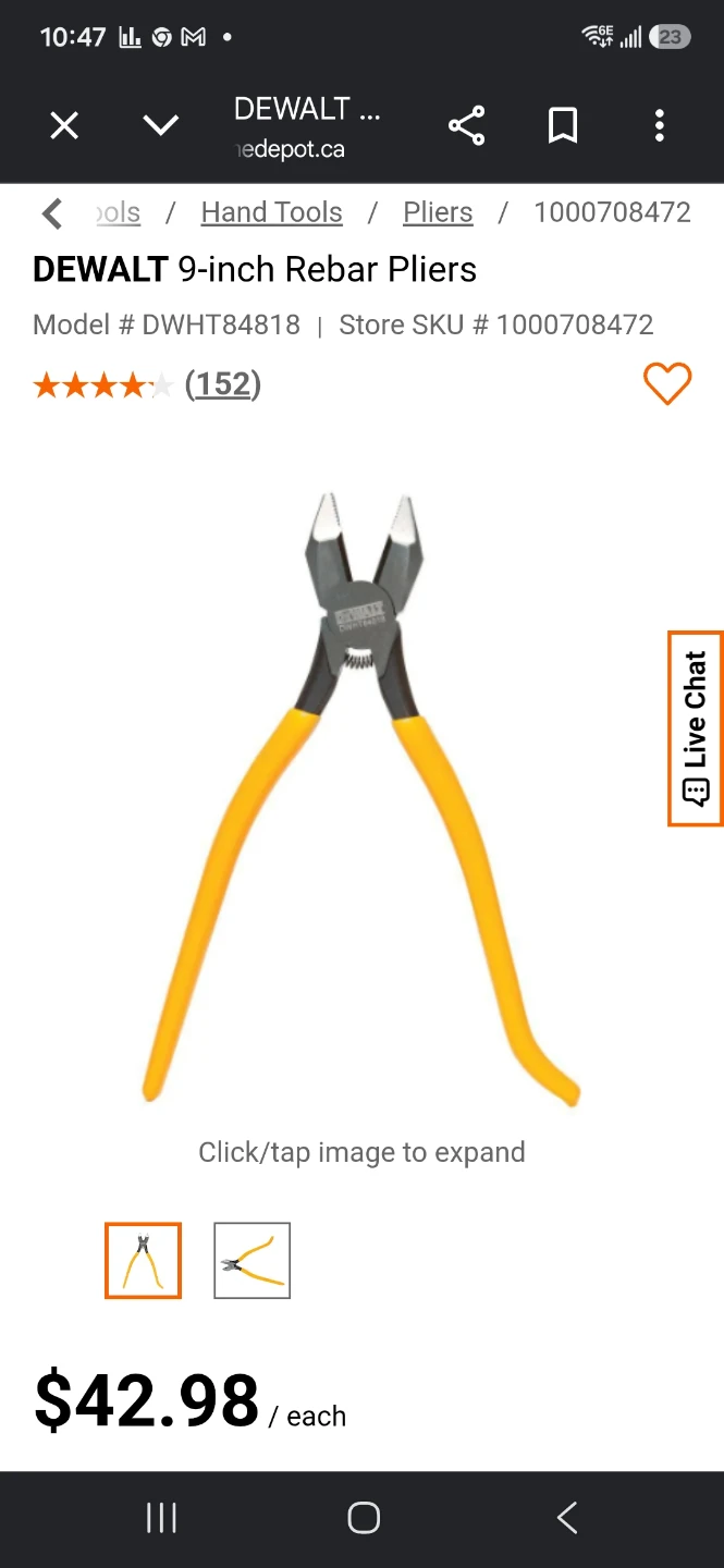 DEWALT 9" rebar pliers - photo 4