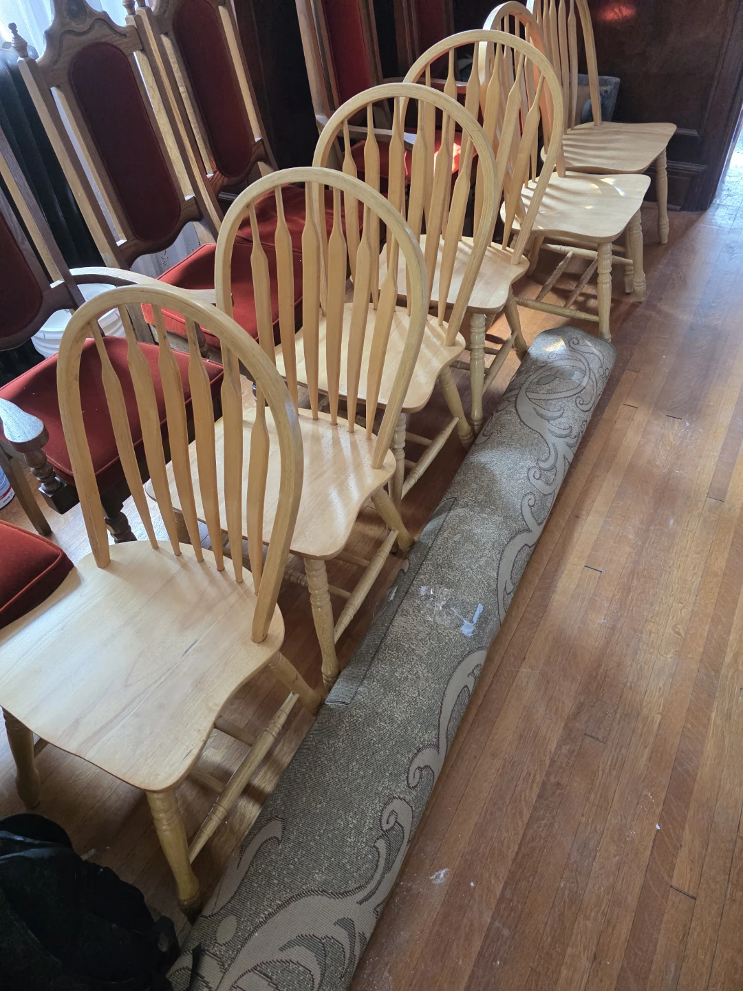 6 chairs and table solid wood