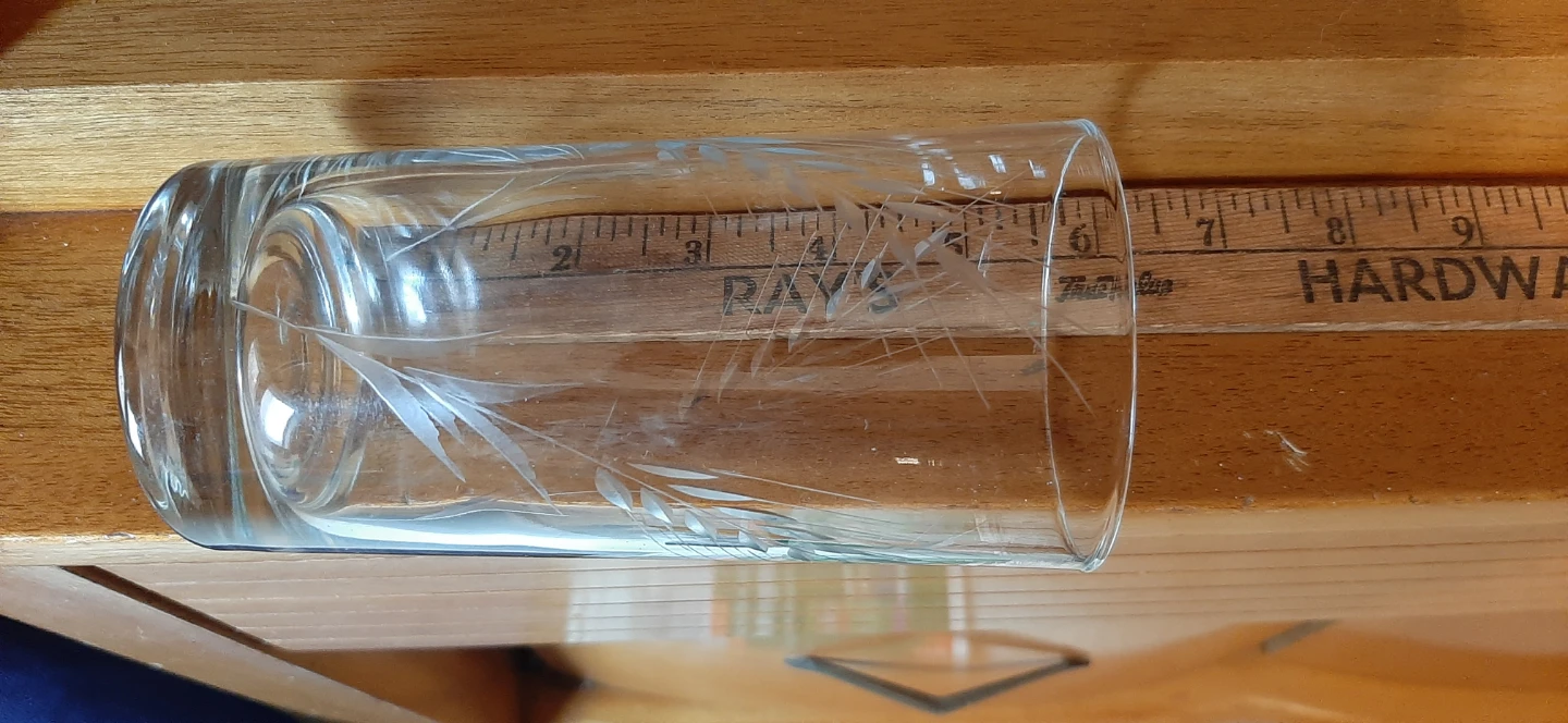 Vintage 5 wheat etched glass tumblers - photo 3