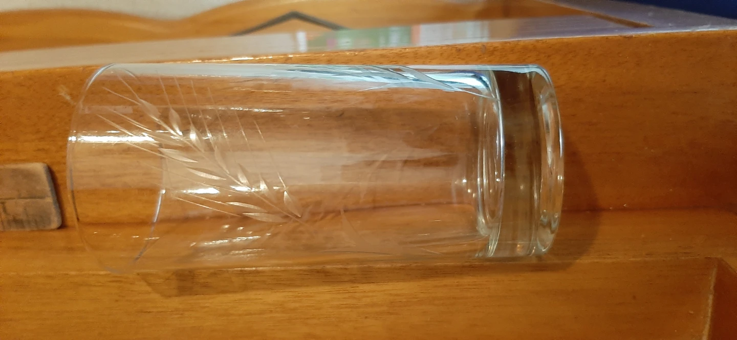 Vintage 5 wheat etched glass tumblers - photo 4