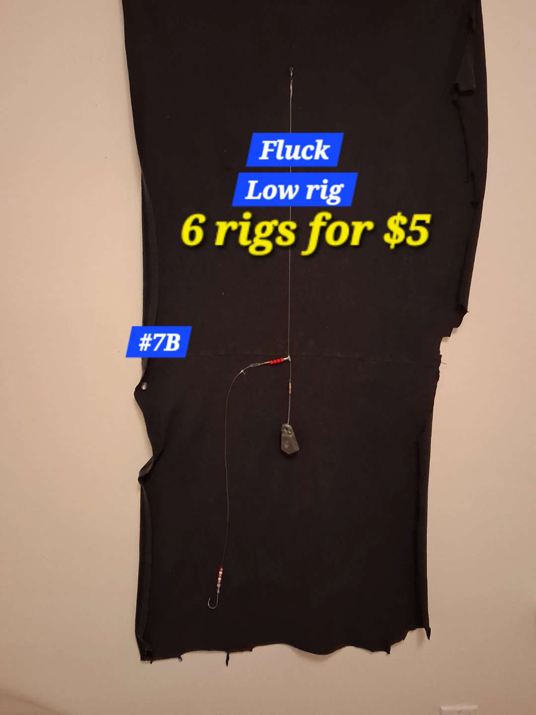 Fluck Low Rig Fishing Rigs - 6 Rigs for $5