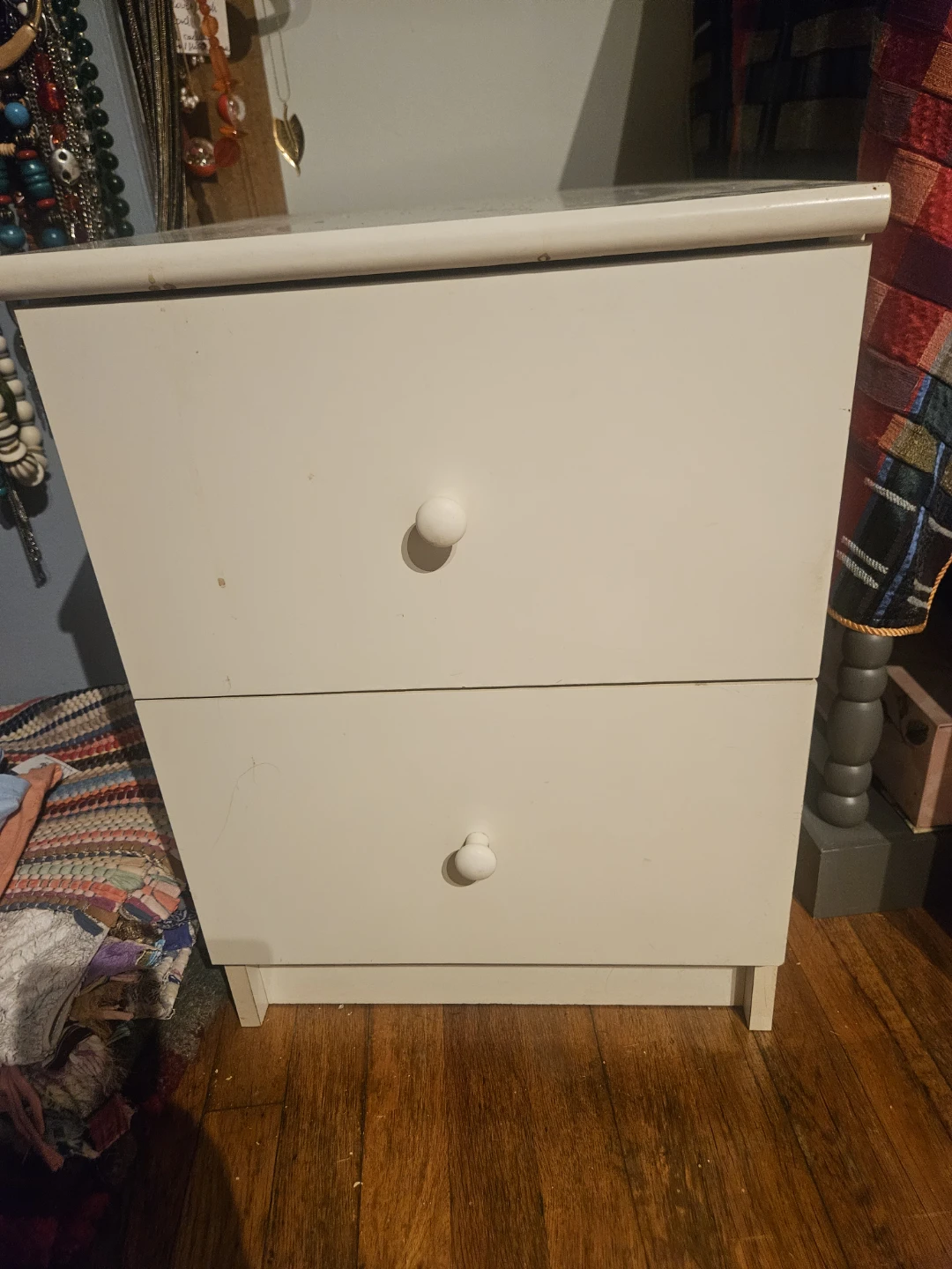 White 2-Drawer Nightstand Ikea