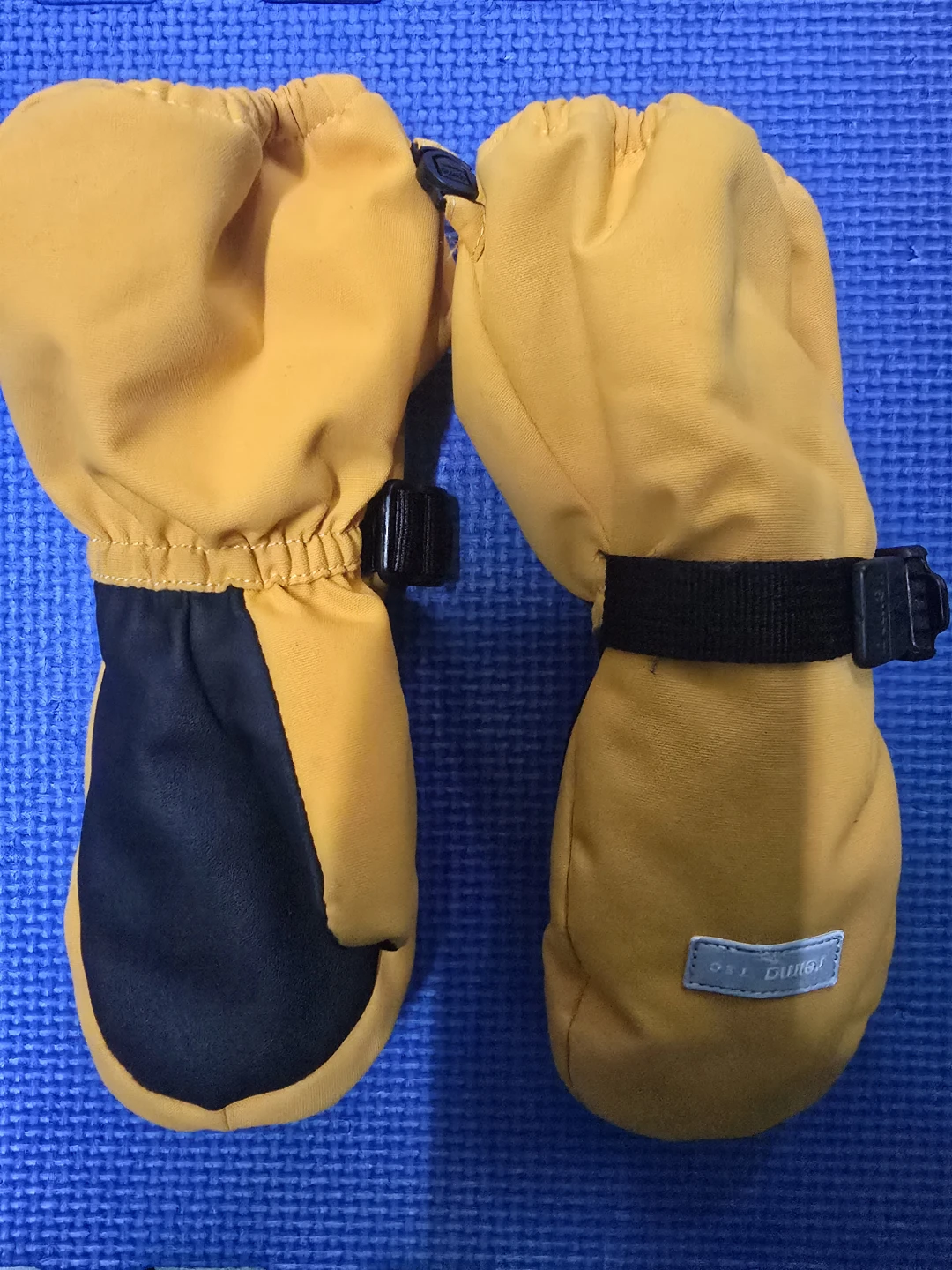 Reima Yellow Mittens with Black Accents