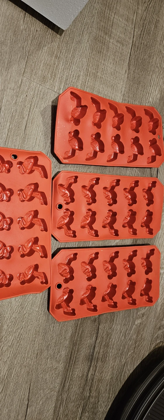 3-Pack Flamingo Silicone Ice Cube Molds