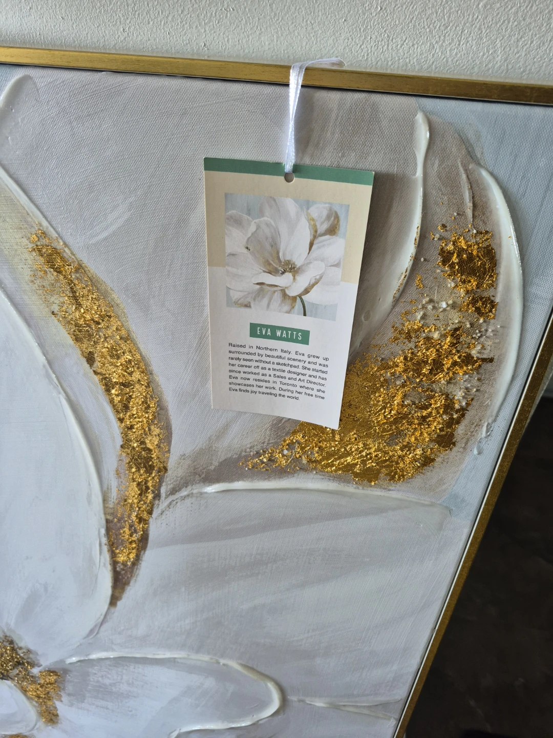 Eva Watts Floral Art Print with Gold Accents - photo 2