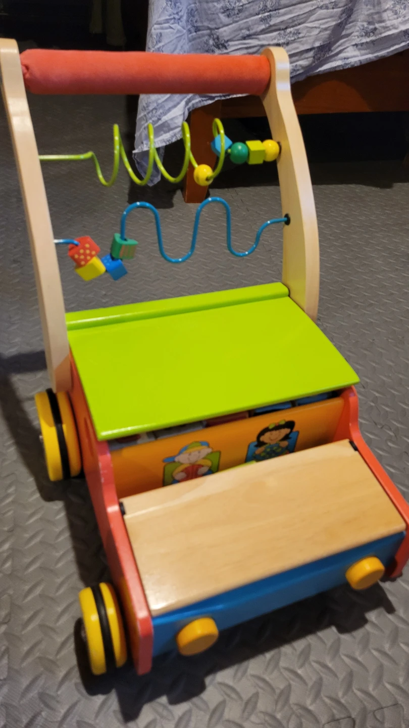 Wooden Activity Walker with Blocks