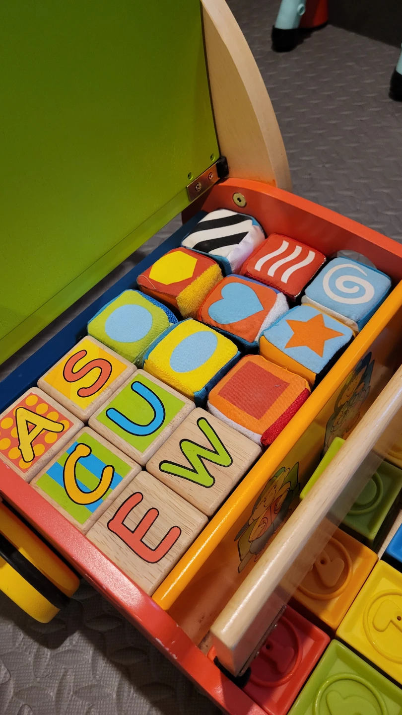 Wooden Activity Walker with Blocks - photo 2