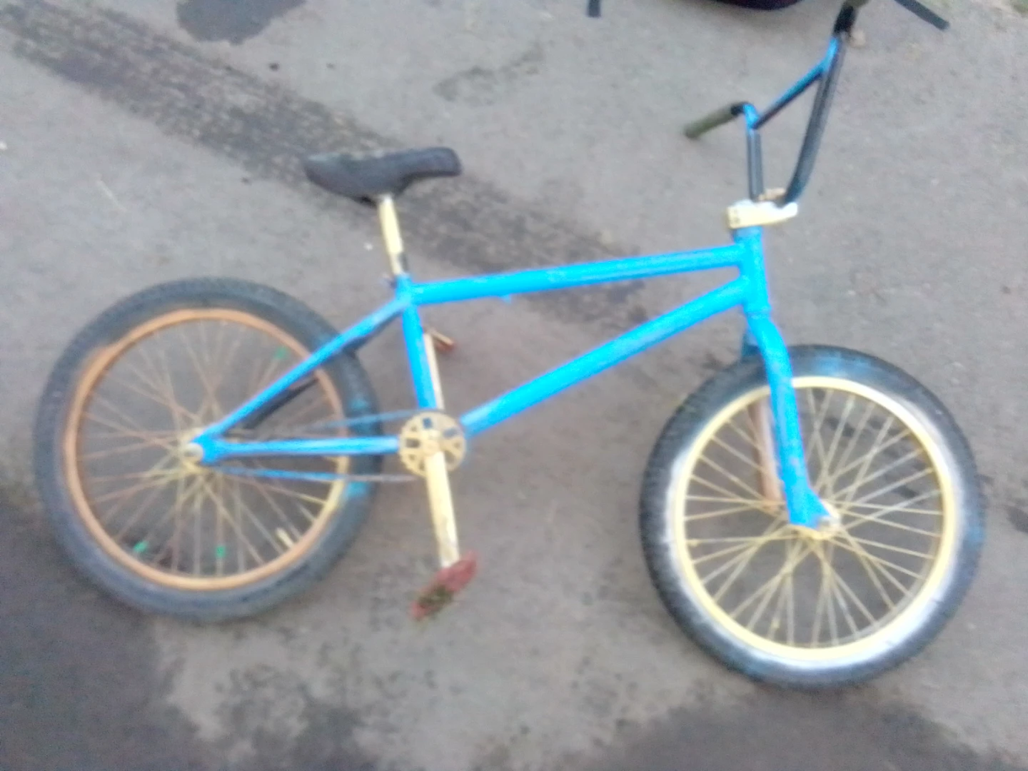 BMX Bike golden/blue - photo 5