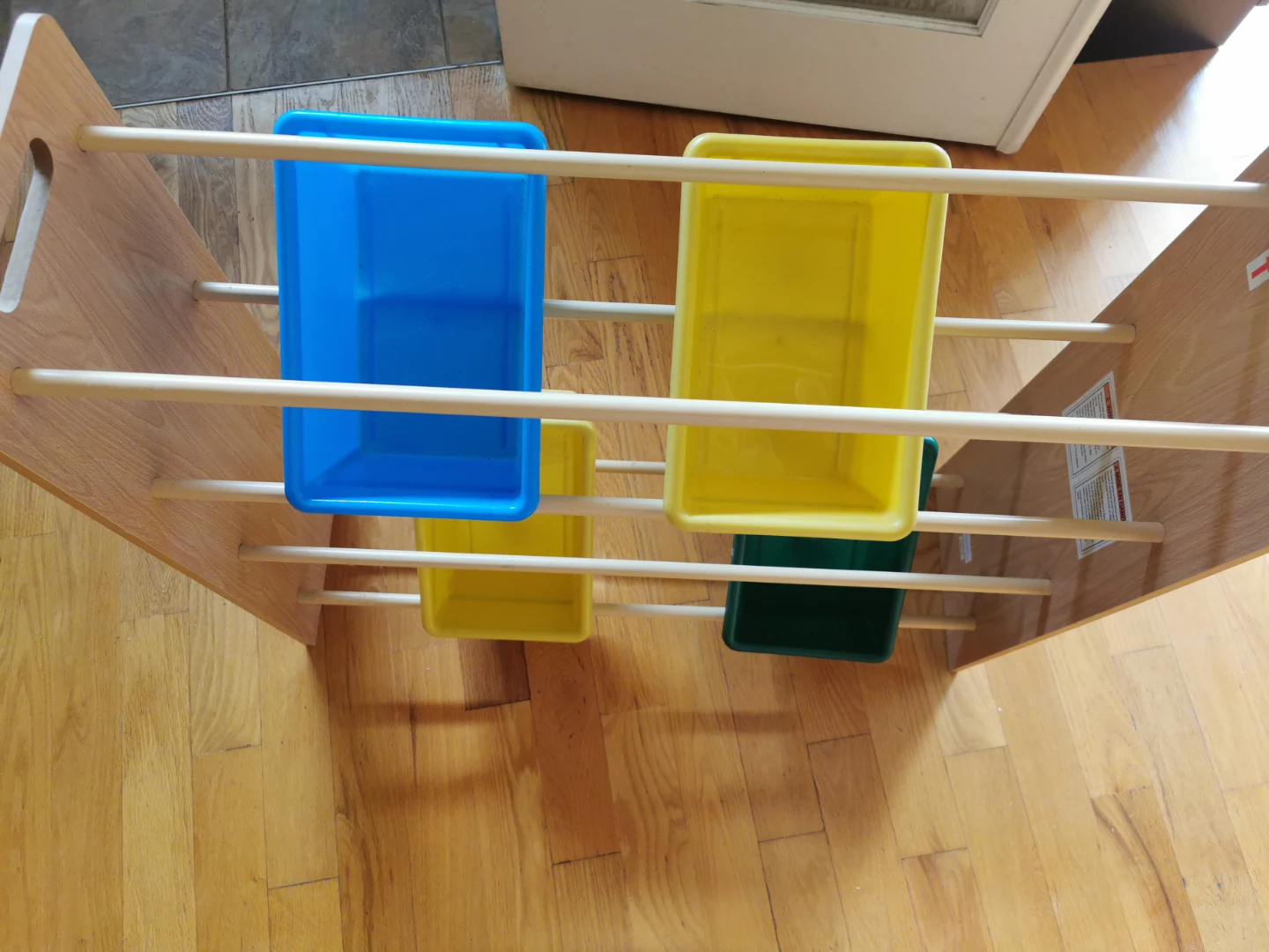 Wooden Toy Storage Organizer with Bins