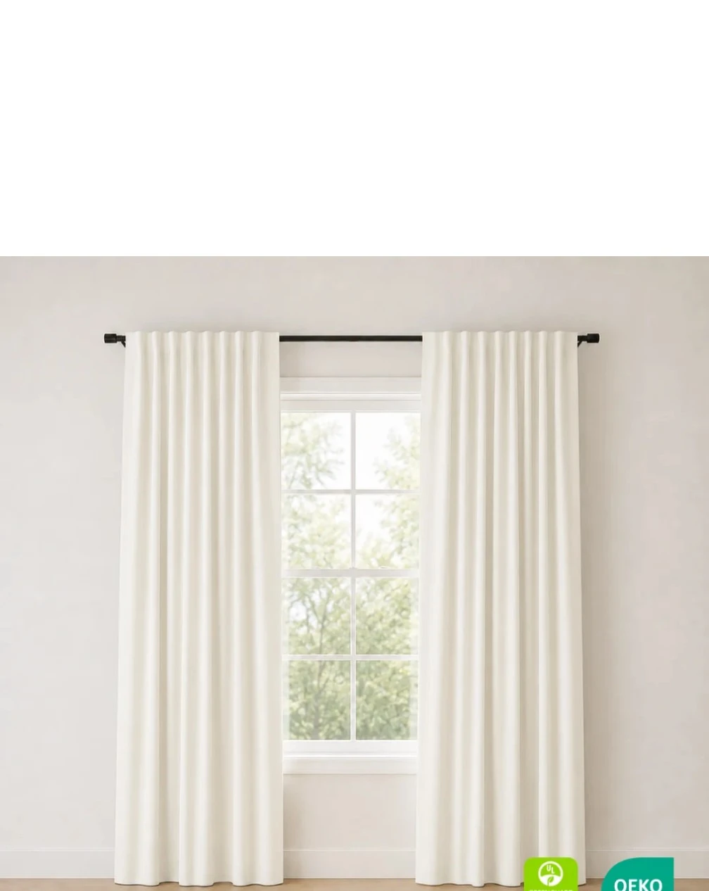 Cream Blackout Curtains( sleepout)