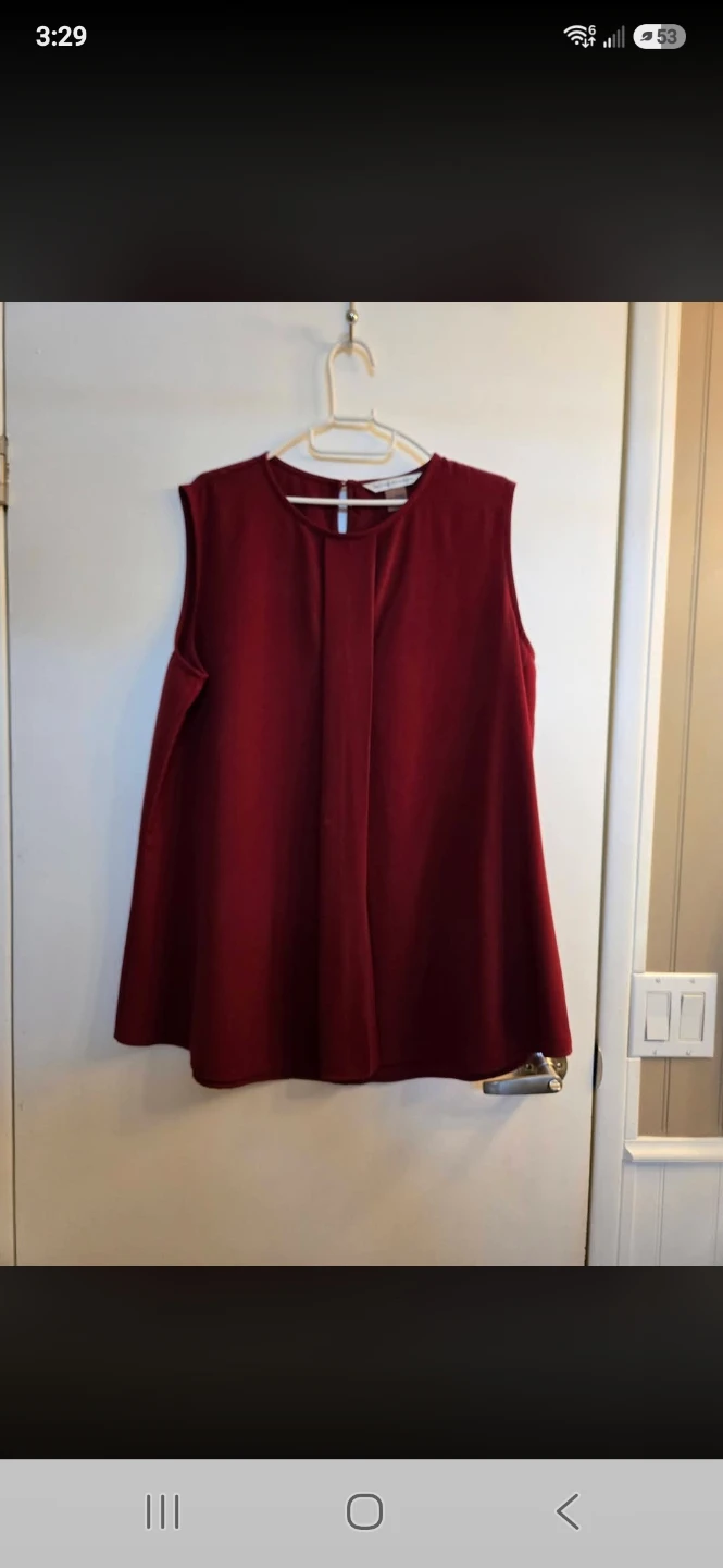 Talbots Sleeveless Blouse - Burgundy - Size M