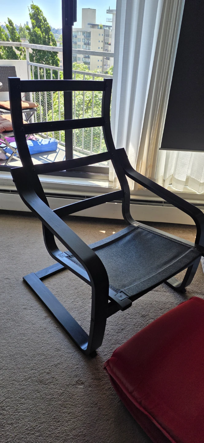 Red Lounge Chair with Black Frame - photo 3