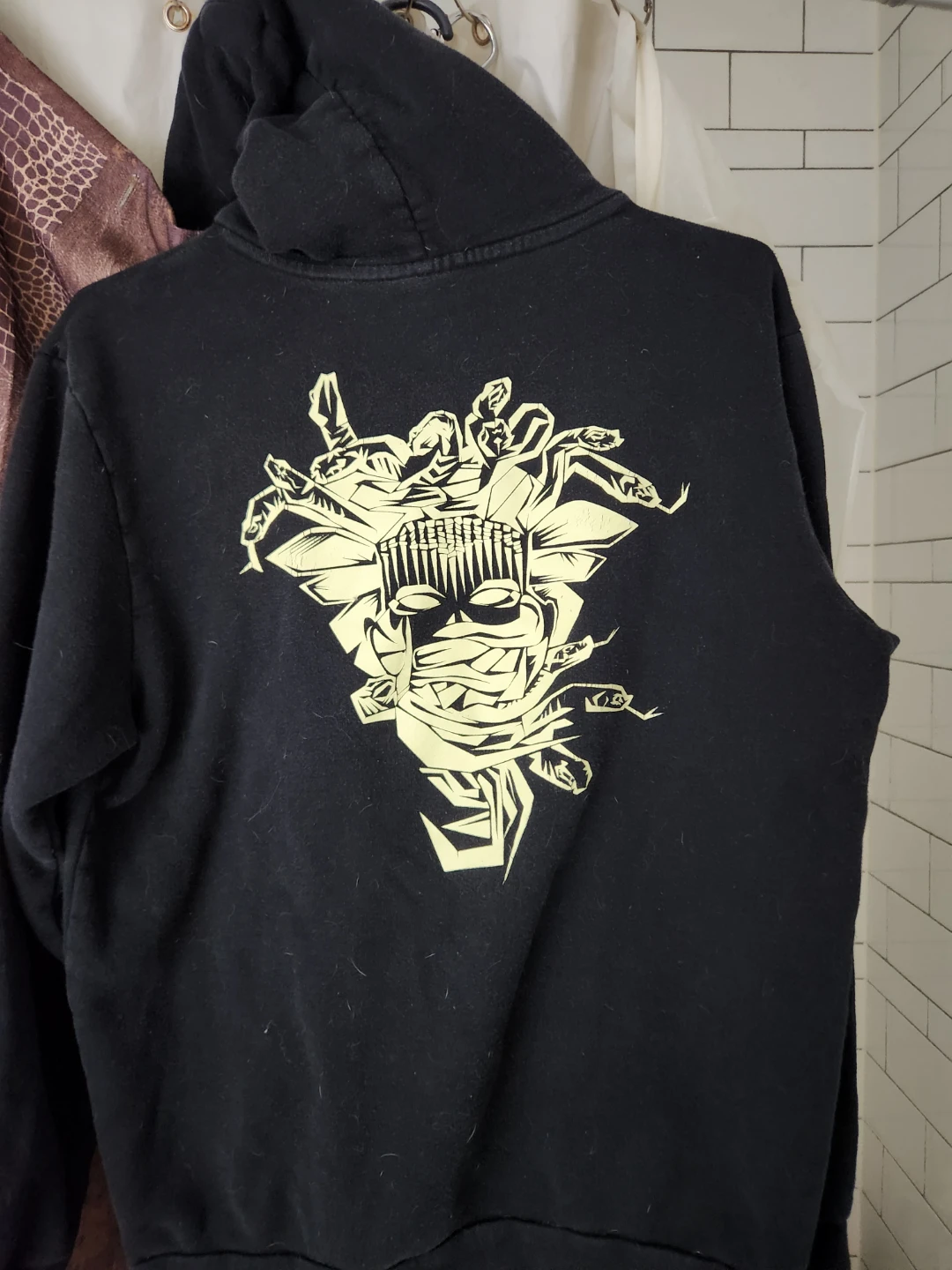Crooks & Castles Black Hoodie with Medusa Graphic