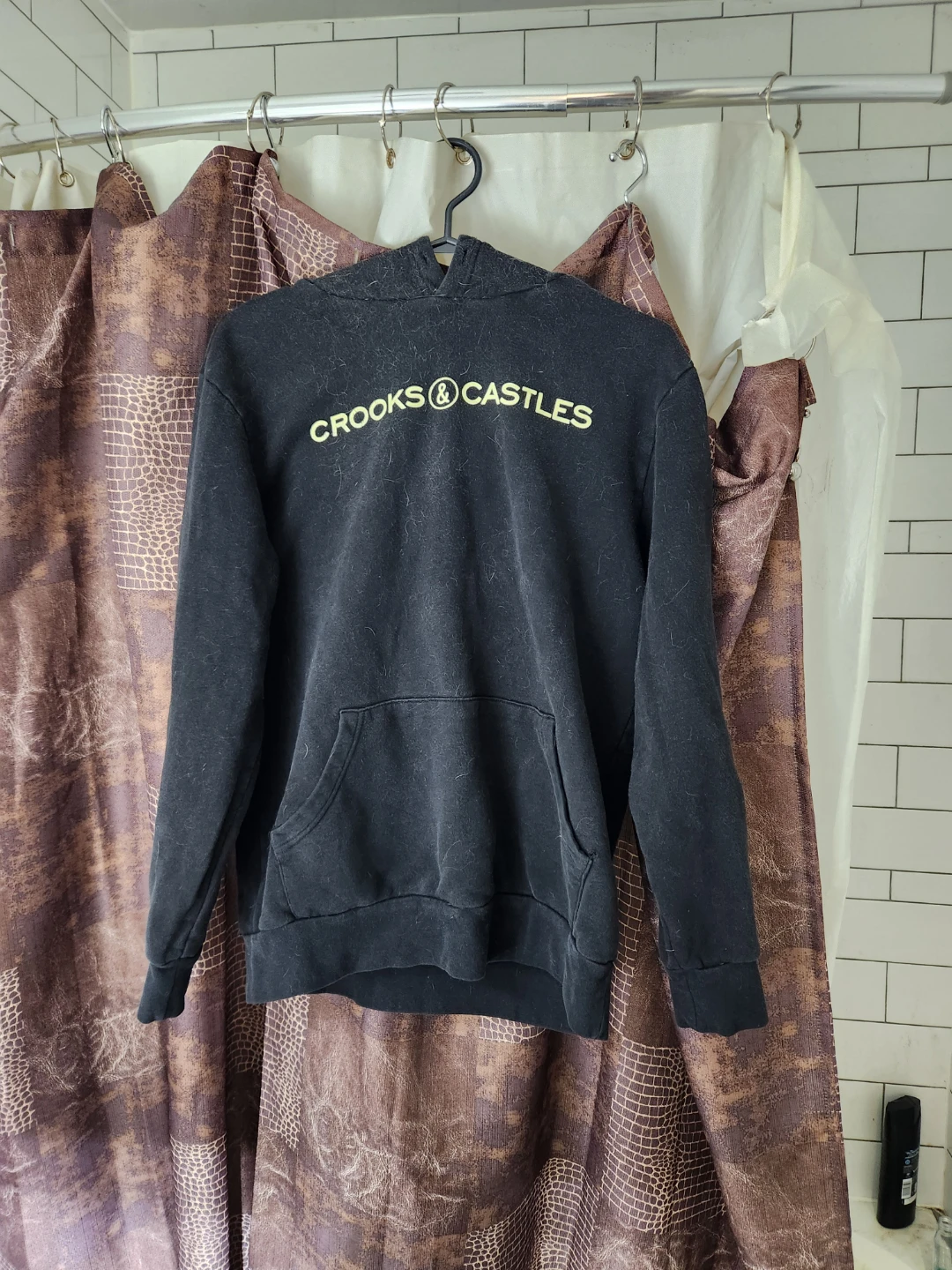 Crooks & Castles Black Hoodie with Medusa Graphic - photo 3