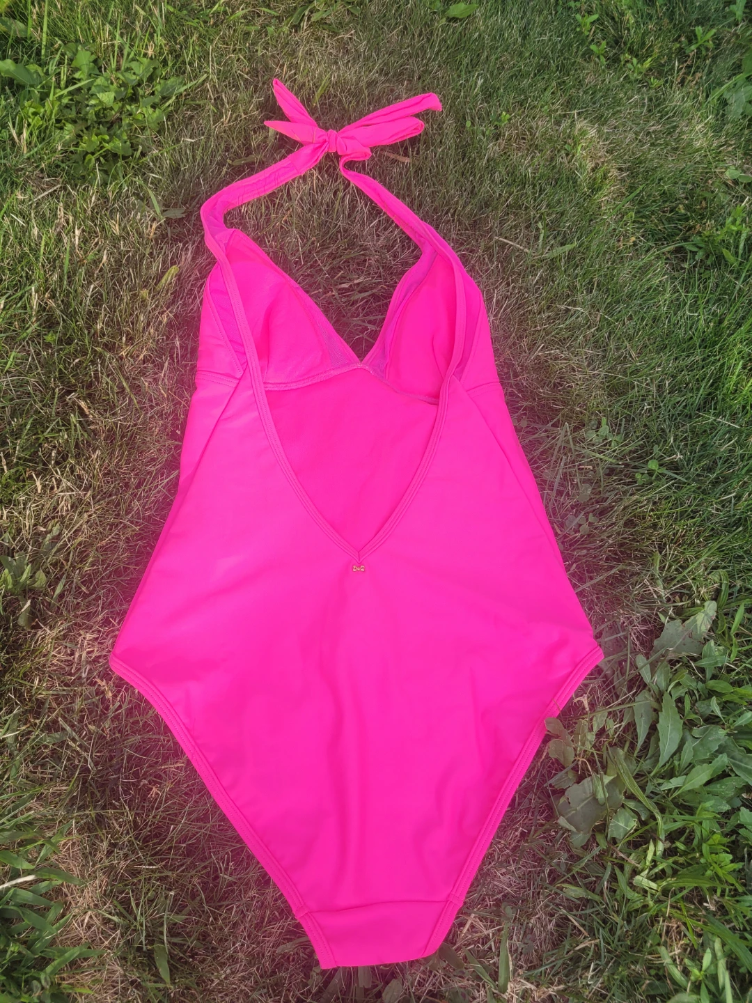 Ted Baker London Neon Pink Halter One-Piece Swimsuit - photo 4