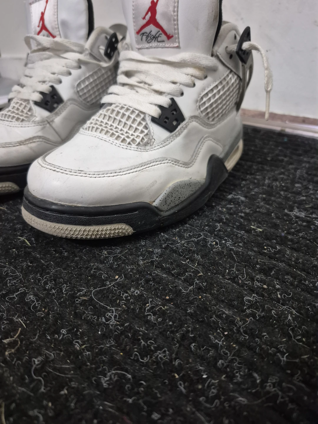 Air Jordan 4 Retro White Cement Sneakers - photo 3