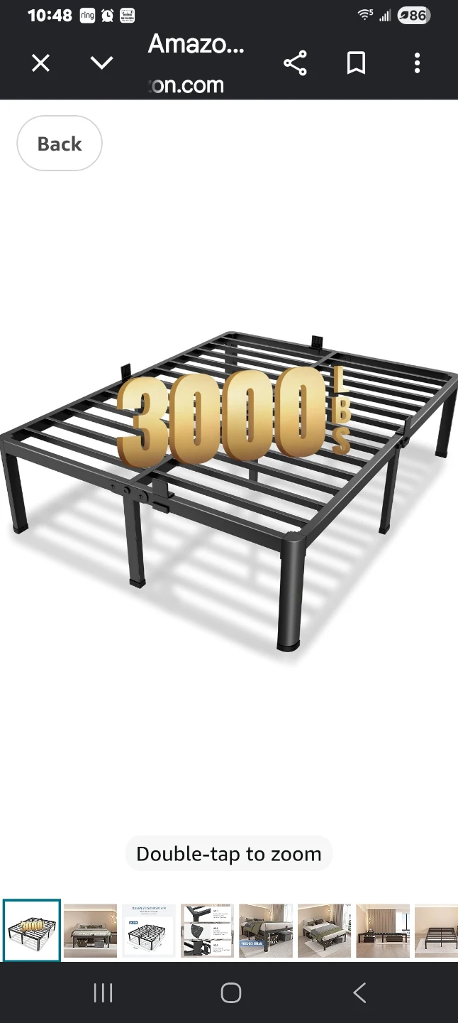 14 inch metal bed frame queen