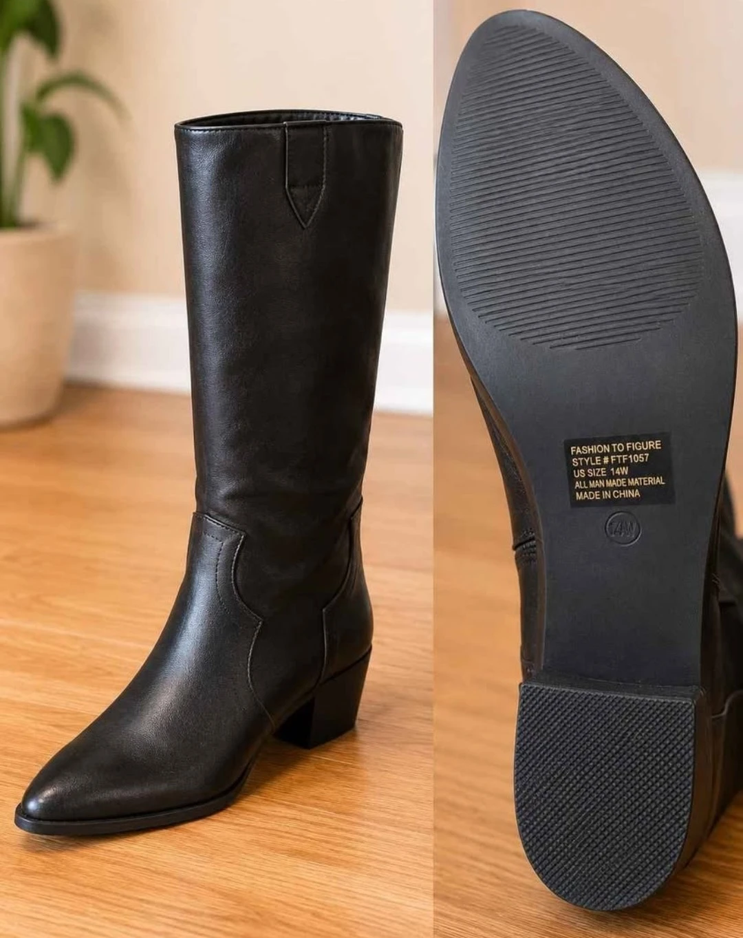 NEW Women's Black Western Boots – Size 14W - photo 2