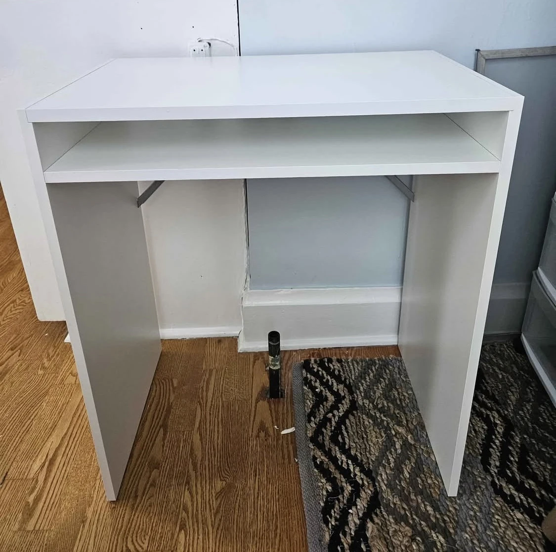 IKEA White Desk with Shelf
