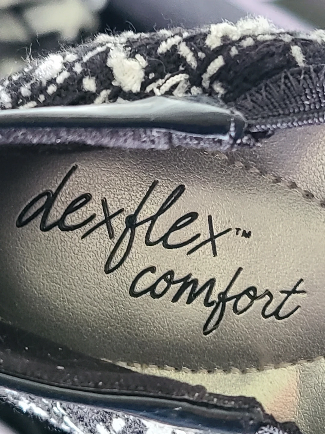 DexFlex Comfort Black & White Tweed Ballet Flats Size 8.5 - photo 3