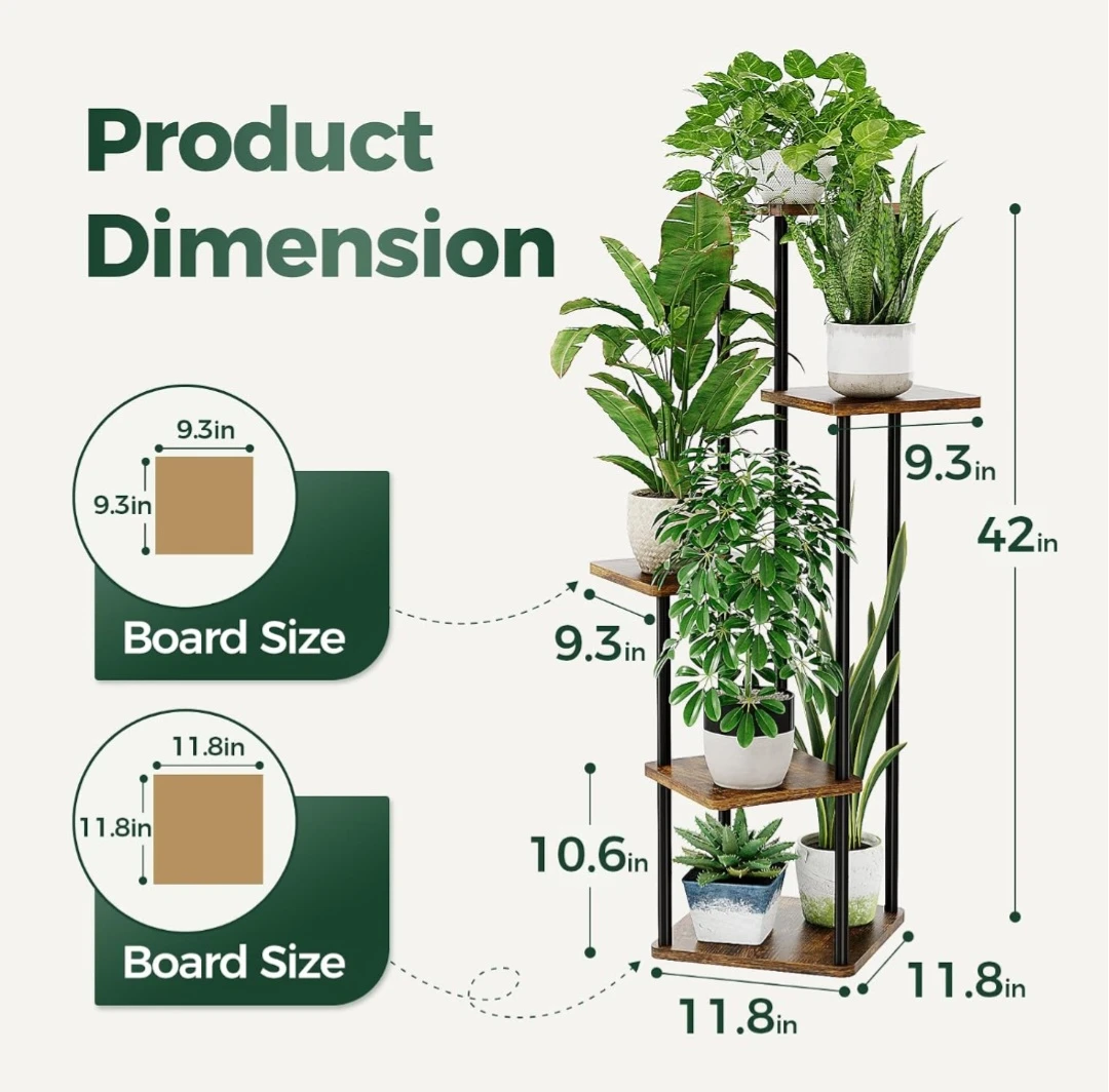 Multi-Tiered Wood Plant Stand - photo 4