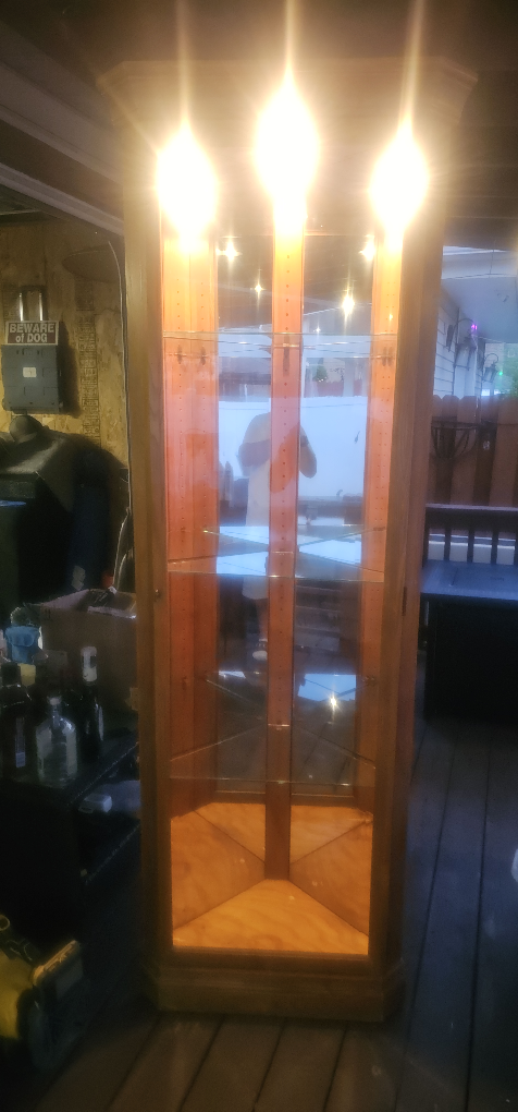 Wooden Display Cabinet with Glass Door