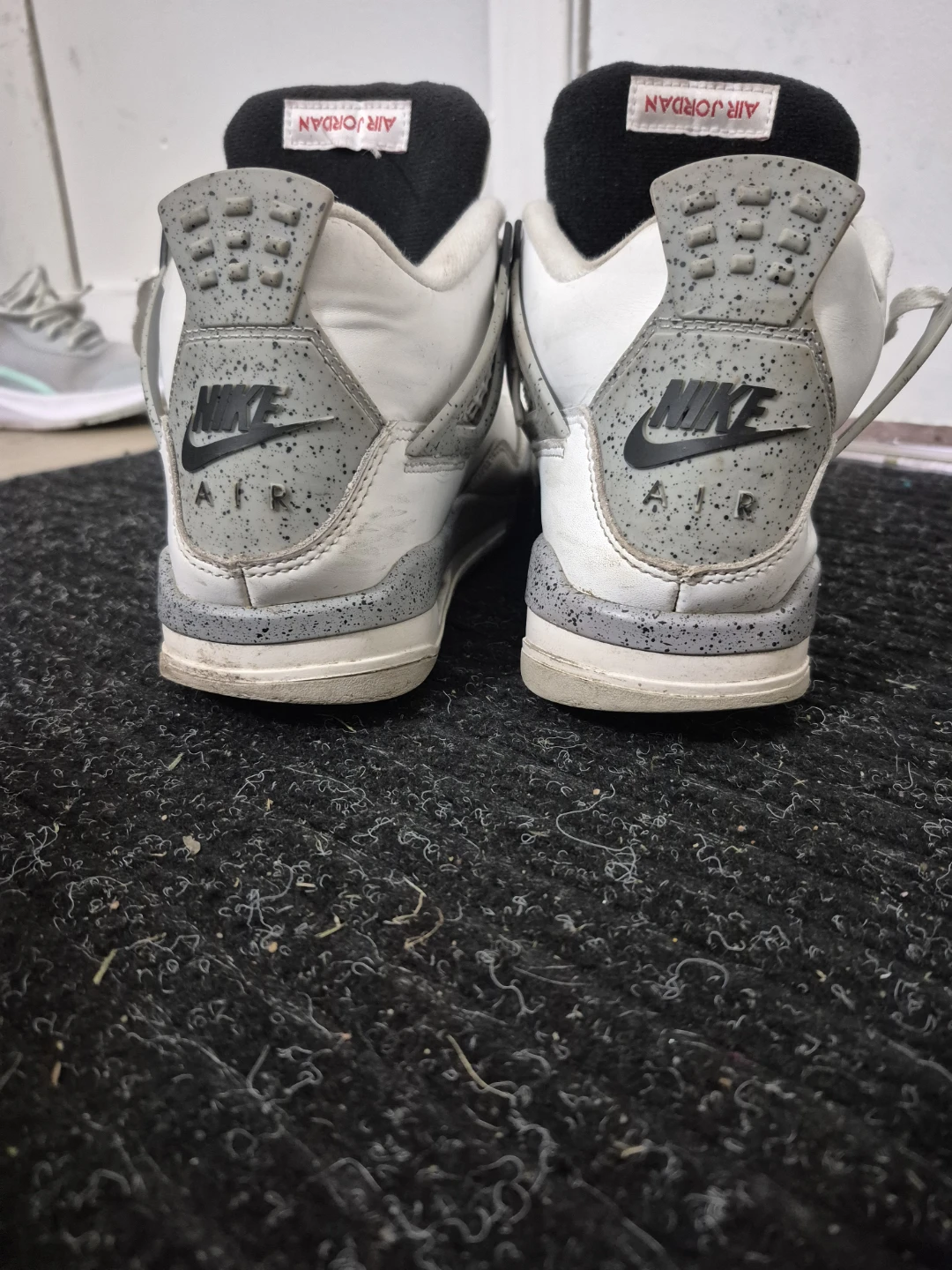 Air Jordan 4 Retro White Cement Sneakers - photo 4