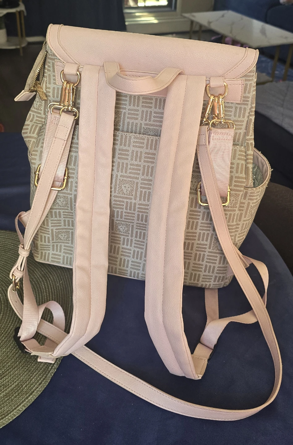 Anne Klein Pink & Beige Monogram Backpack - photo 2