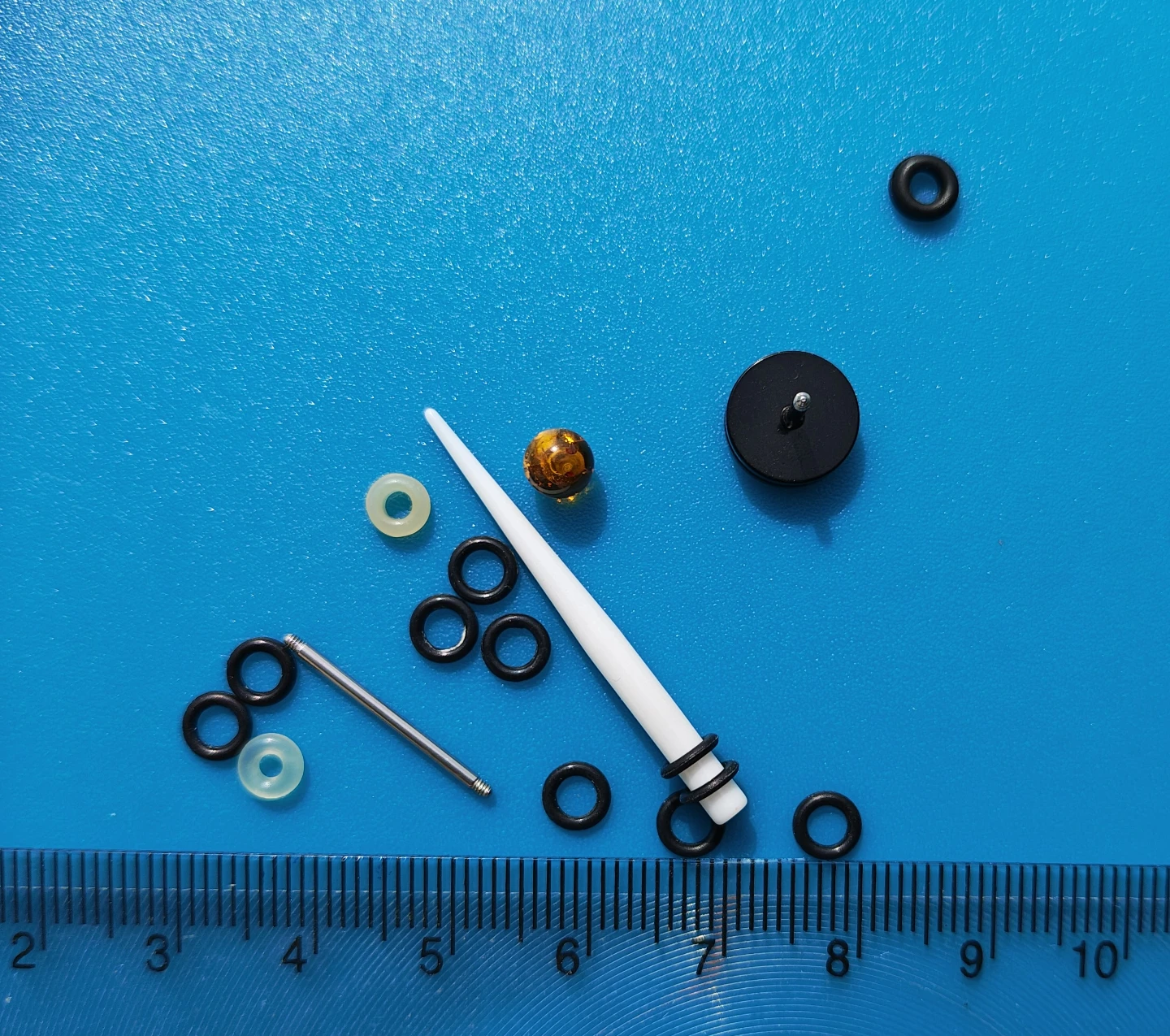 Body Jewelry Bundle : Amber Bead, Taper, O-rings + More