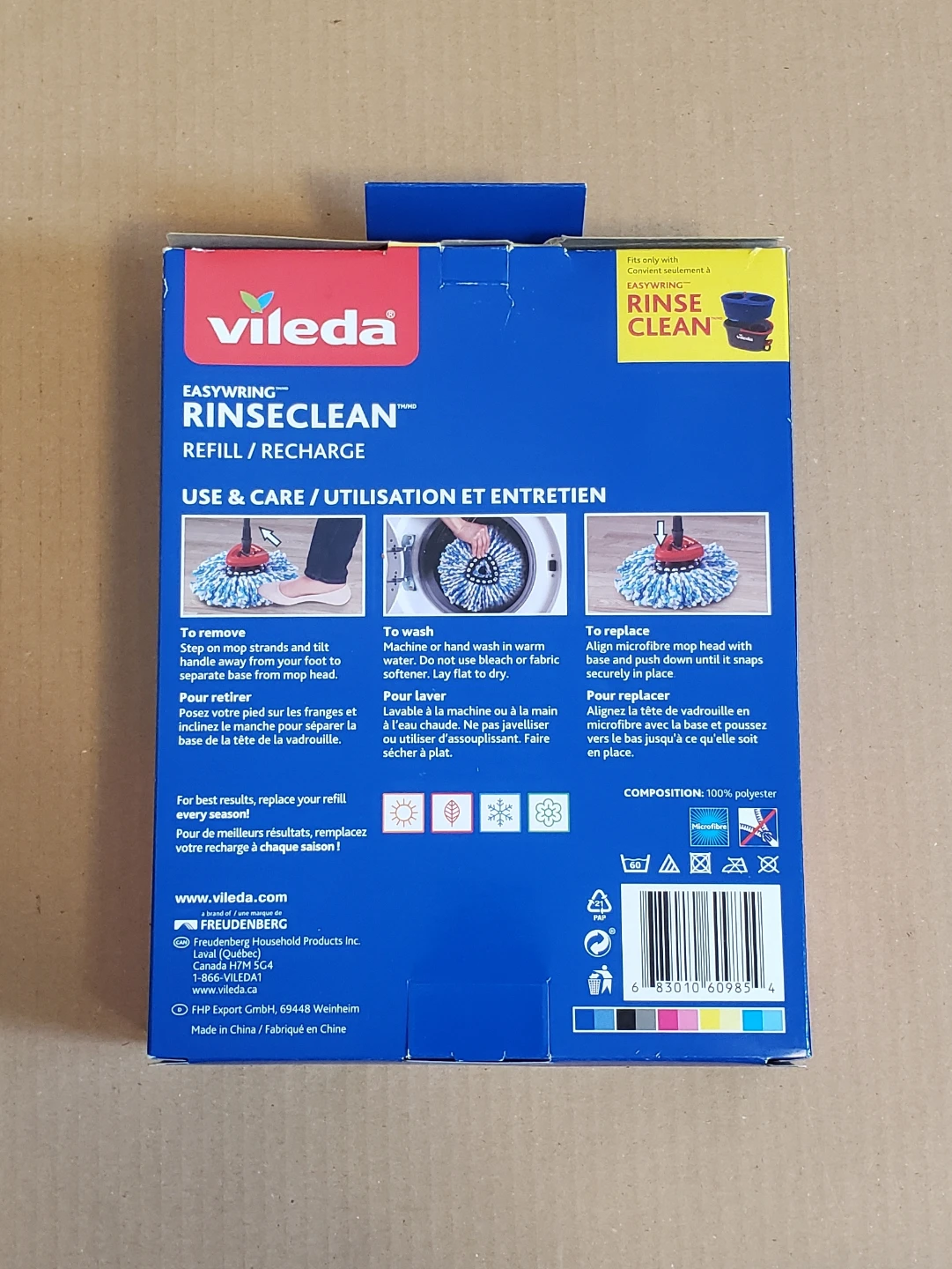 Vileda EasyWring RinseClean Spin Mop Refill - photo 2