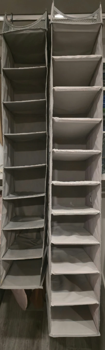 Set of 2 Hanging Closet Organizers