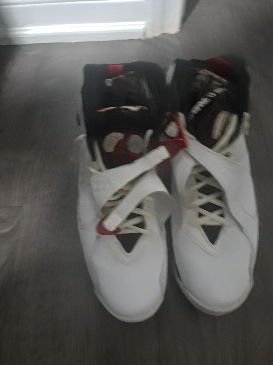 Air Jordan VIII White Red Black Sneakers