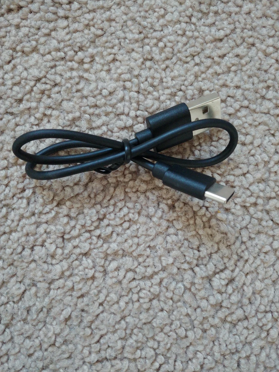 Black USB-A to USB-C Cable