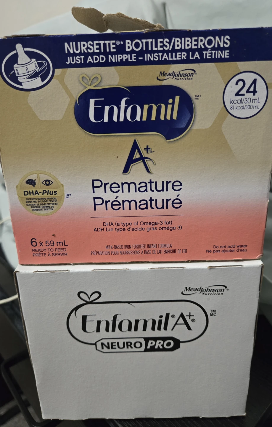 Enfamil A+ Premature(6 bottles)& Neuro pro Formula