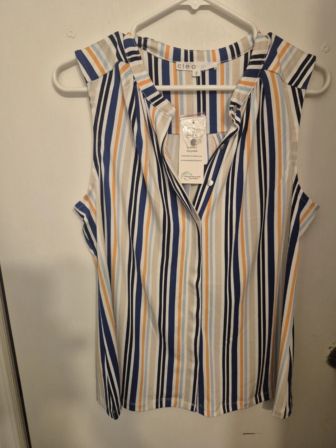 Cleo Sleeveless Striped Blouse