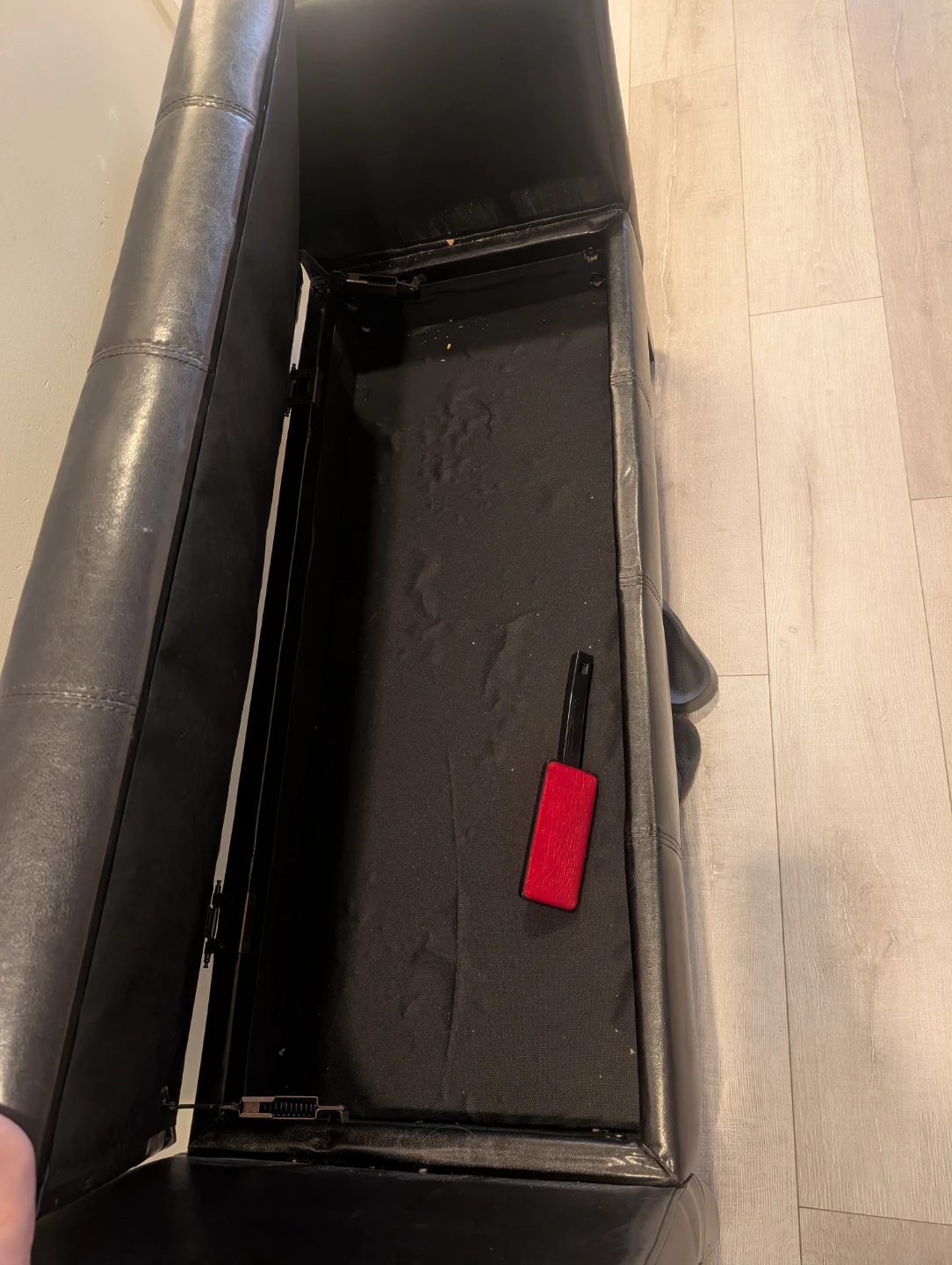 Black Storage Bench - photo 3