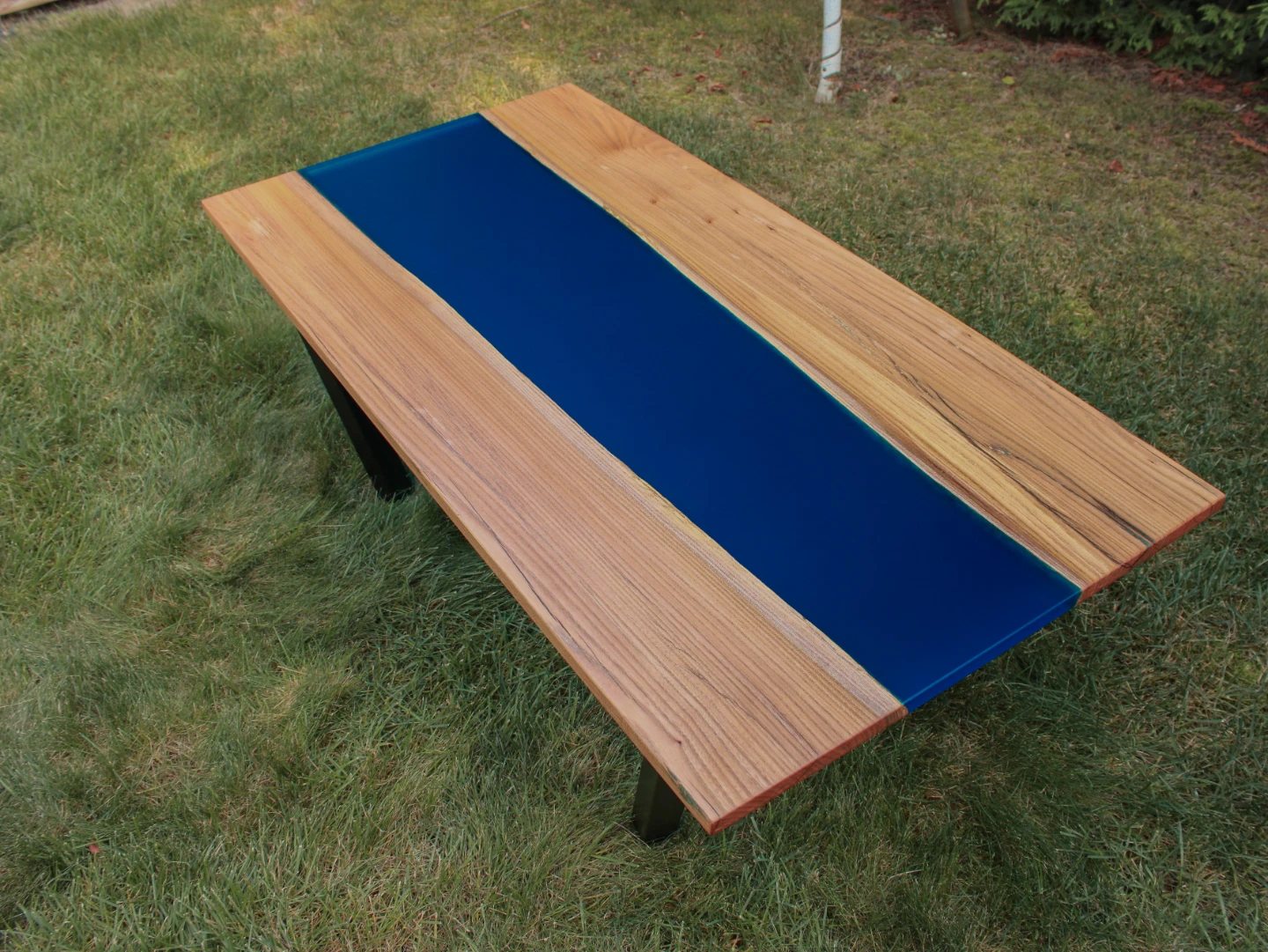 Blue Transparent epoxy table